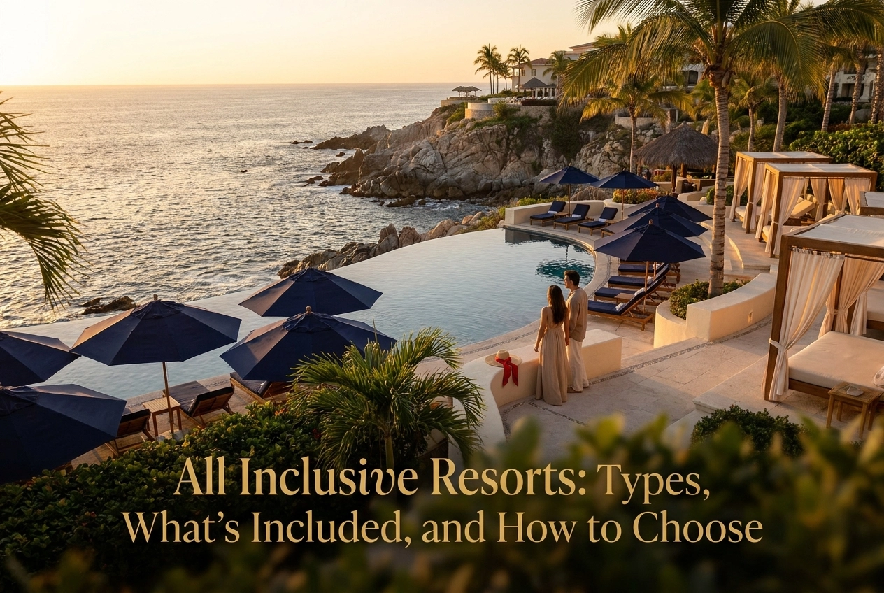 Professional header image for list-based article: All Inclusive Resorts: Types, What's Included, and How to...