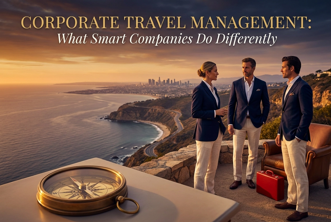 Professional header image for list-based article: Corporate Travel Management: What Smart Companies Do Diff...