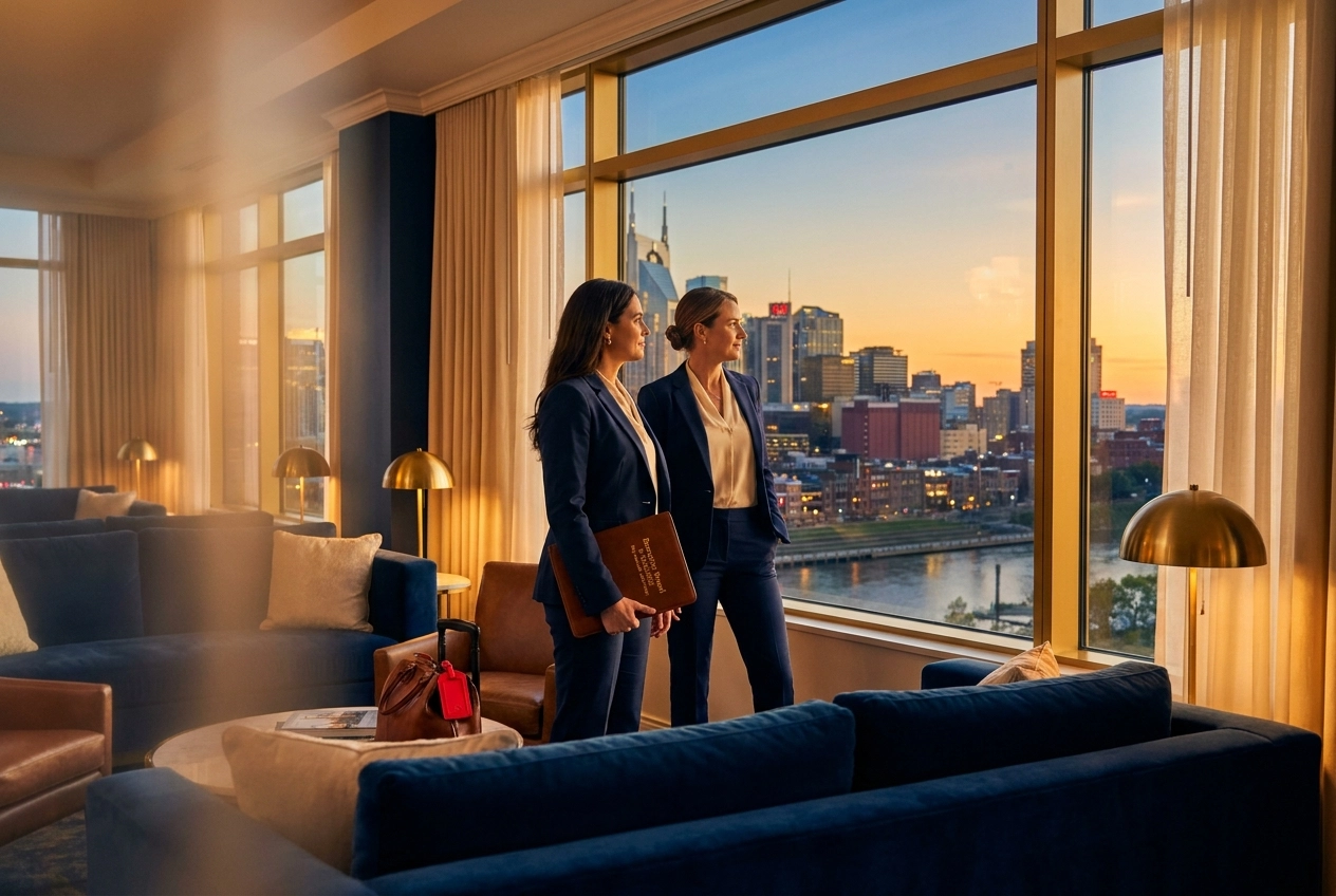Professional header image for list-based article: Executive Travel in Nashville: Why Smart Alec Travel Deli...